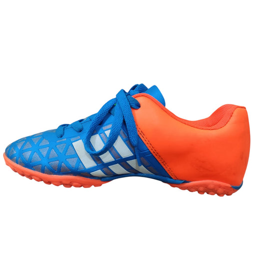Kid’s Blue & Orange Football Turf Shoes – Lightweight Non-Slip Soccer Cleats for Indoor & Outdoor Play