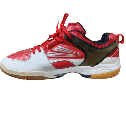 Men’s Red & White Bonny Sports Shoes – Lightweight Indoor Court Sneakers with Non-Slip Sole