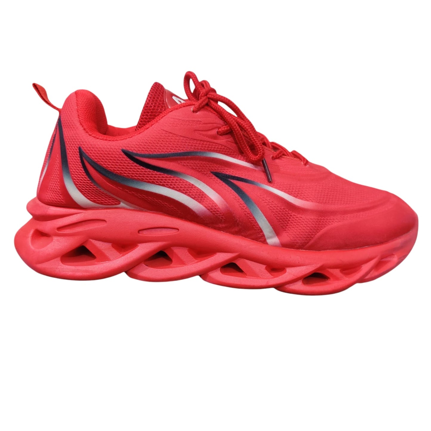 Men’s Red Lightweight Running Shoes – Breathable Sports Sneakers with Shock-Absorbing Sole