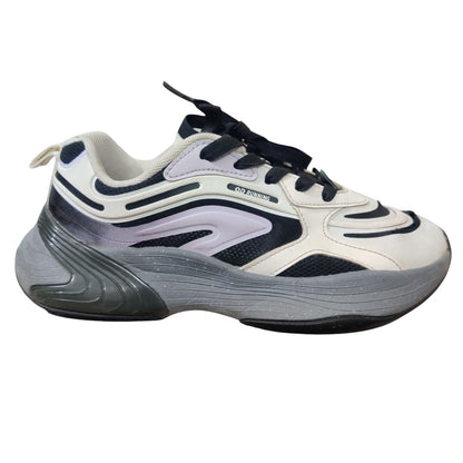 Kid’s White & Black Running Shoes – Lightweight Breathable Sports Sneakers with Cushioned Sole