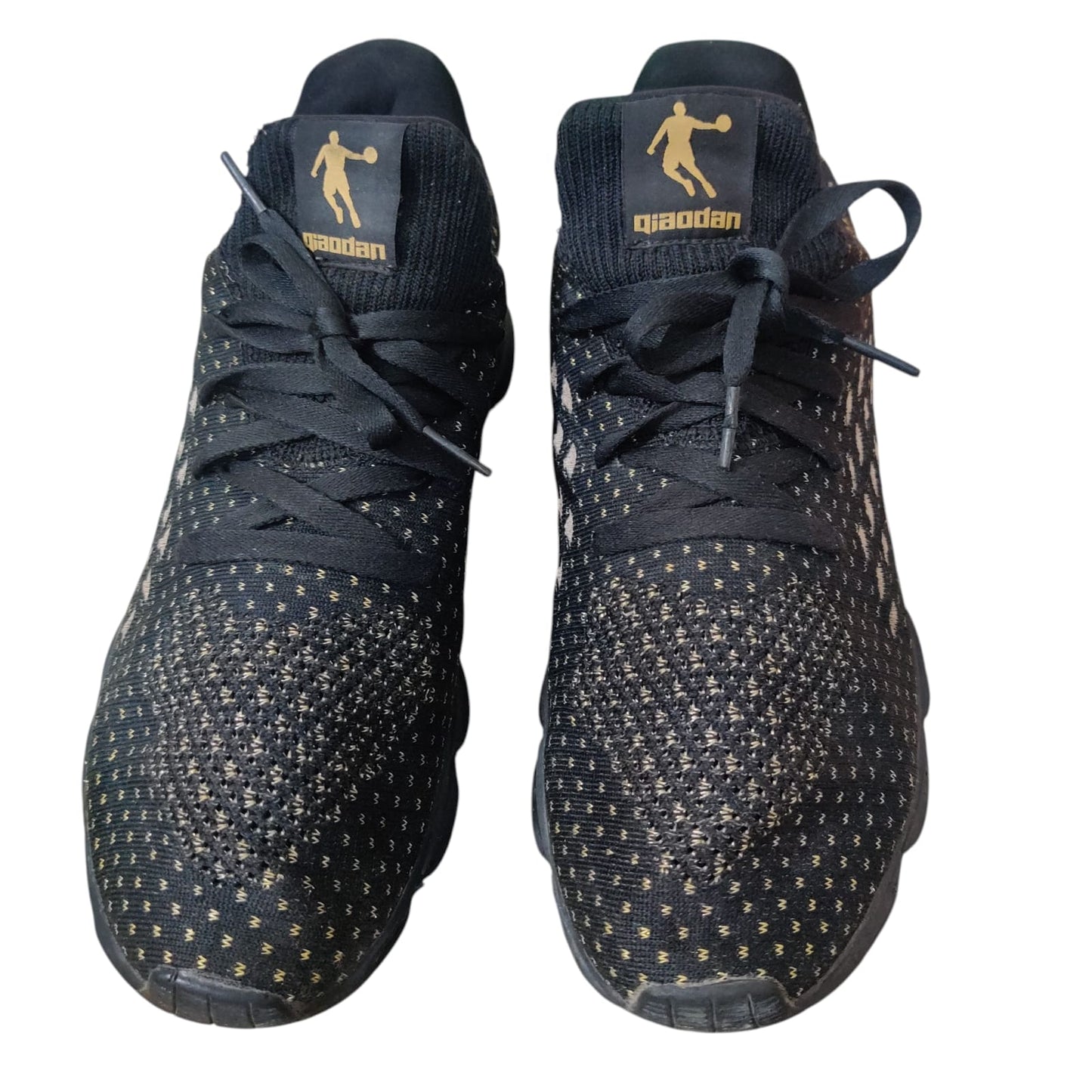 Men’s Black Breathable Knit Running Shoes – Lightweight Sports Sneakers with Air Cushion Sole