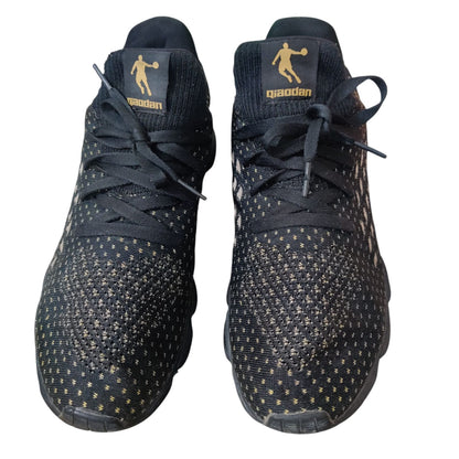 Men’s Black Breathable Knit Running Shoes – Lightweight Sports Sneakers with Air Cushion Sole