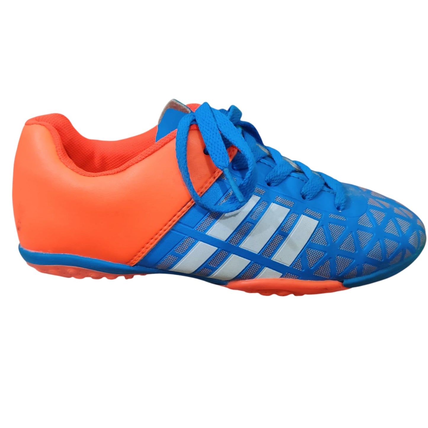 Kid’s Blue & Orange Football Turf Shoes – Lightweight Non-Slip Soccer Cleats for Indoor & Outdoor Play