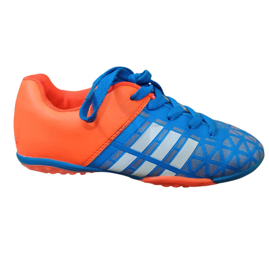 Kid’s Blue & Orange Football Turf Shoes – Lightweight Non-Slip Soccer Cleats for Indoor & Outdoor Play
