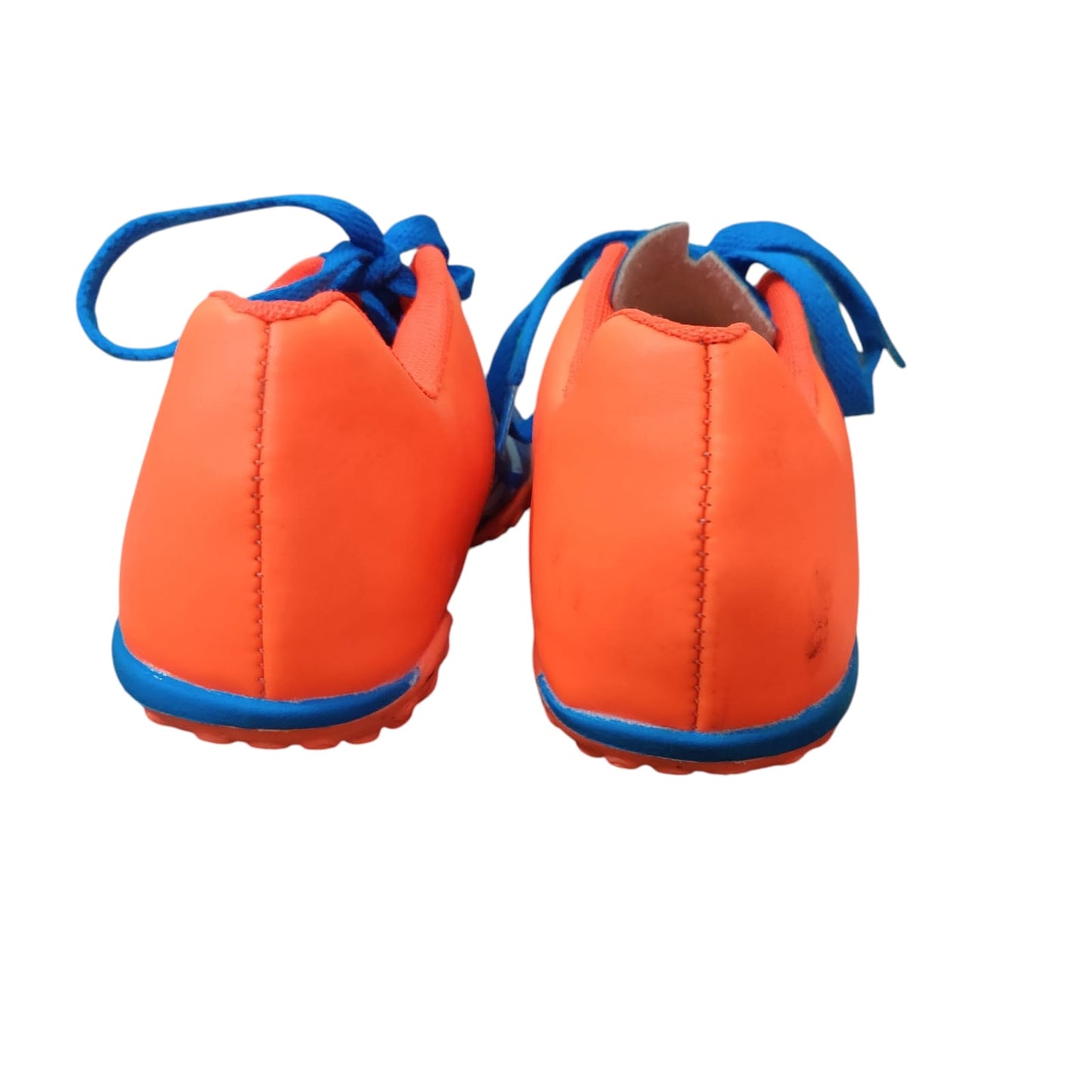 Kid’s Blue & Orange Football Turf Shoes – Lightweight Non-Slip Soccer Cleats for Indoor & Outdoor Play