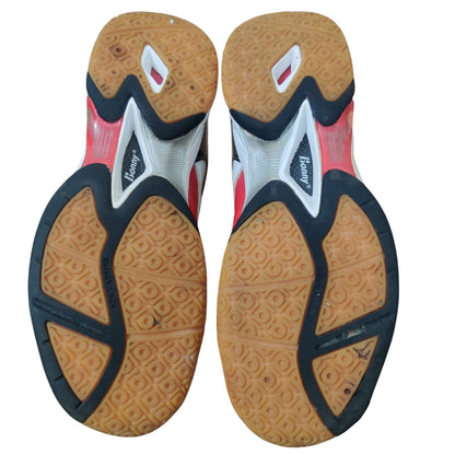 Men’s Red & White Bonny Sports Shoes – Lightweight Indoor Court Sneakers with Non-Slip Sole