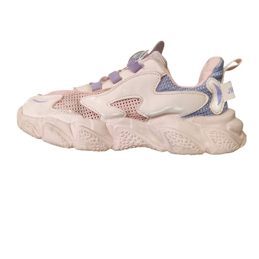 Women’s Pink & Purple Chunky Sneakers – Breathable Mesh Casual Sports Shoes with Unique Design
