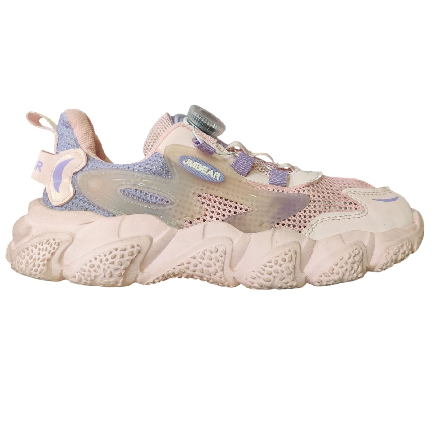 Women’s Pink & Purple Chunky Sneakers – Breathable Mesh Casual Sports Shoes with Unique Design