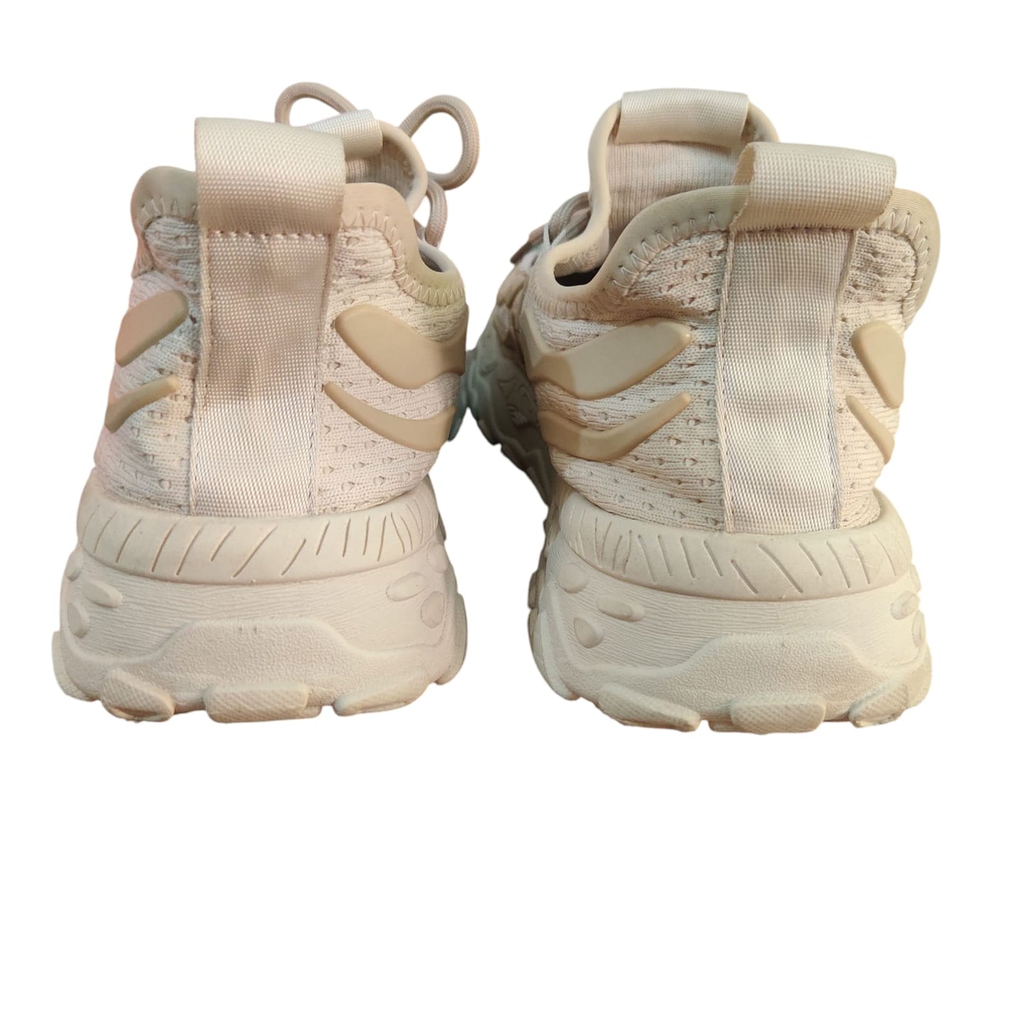 Men’s Beige Chunky Sneakers – Lightweight Breathable Casual Sports Shoes with Textured Sole