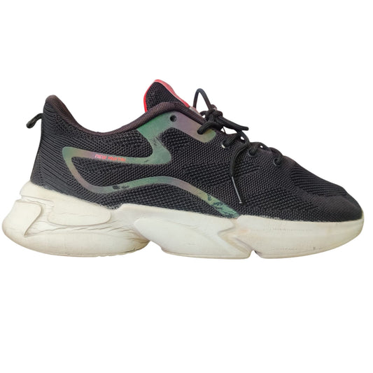 Men’s Black Mesh Sneakers – Lightweight Breathable Casual Running Shoes with White Sole